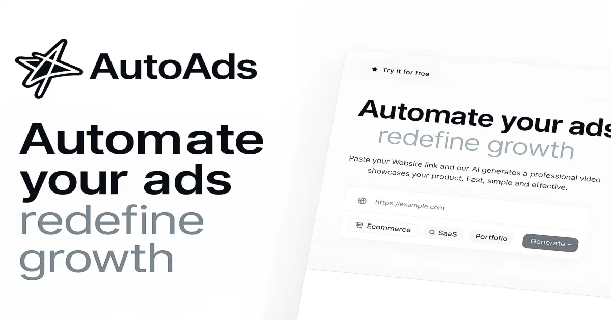 Présentation d’AutoAds et de son générateur de publicité