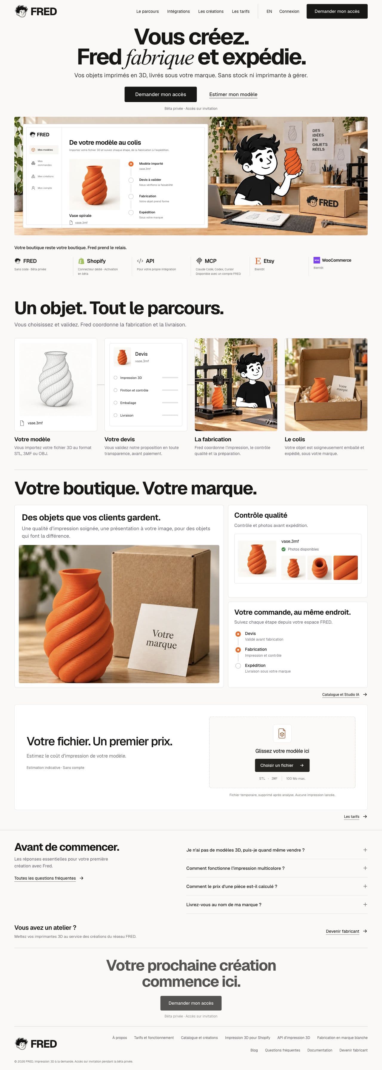 Le site et le parcours de FRED